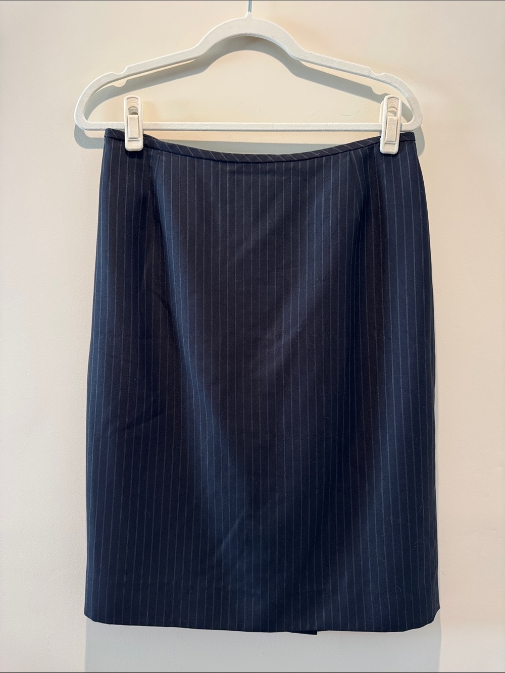 Calvin Klein Black Pinstripe Pencil Skirt